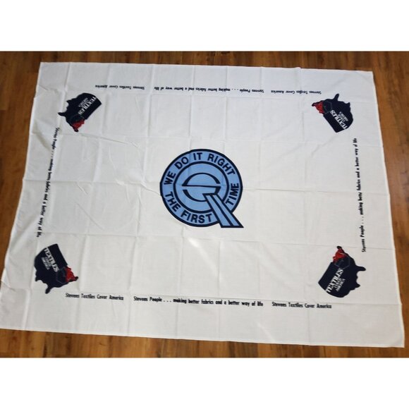 vintage 1980s nos j.p. stevens "we do it right the first time" full sheet - Picture 1 of 6